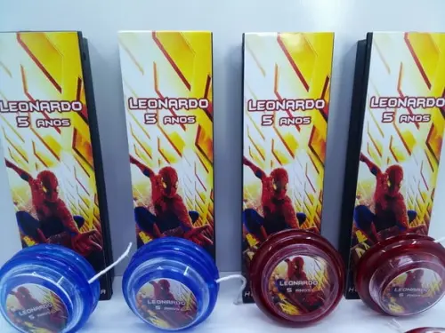 Kit Domino + Ioio Personalizado Tema Homem Aranha