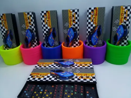 Kit Dominó + Mola Maluca Tema Hot Wheels
