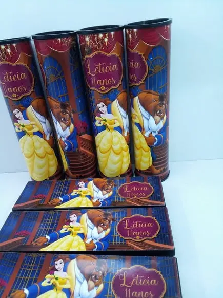 Kit Domino + Pega Vareta Tema a Bela e a Fera