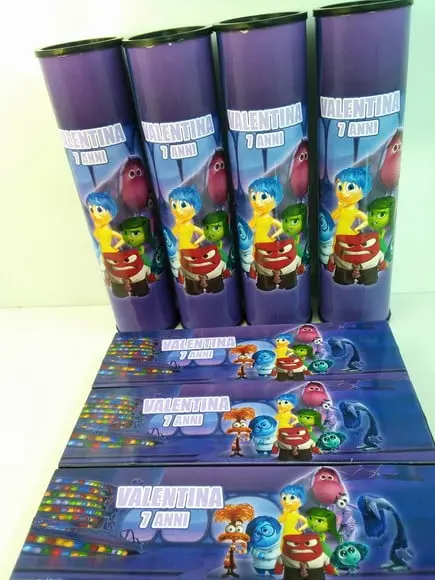 Kit Domino + Pega Vareta Tema Divertida Mente