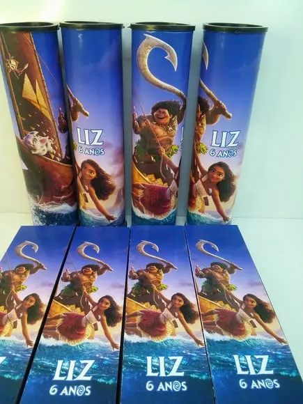 Kit Domino + Pega Vareta Tema Moana