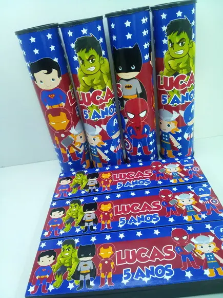 Kit Domino + Pega Vareta Tema Vingadores Baby