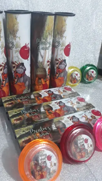 Kit Domino + Pega Varetas + Ioio Personalizado Pooh
