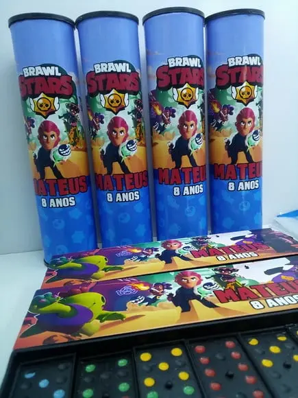 Kit Domino + Pega Varetas Tema Brawl Stars