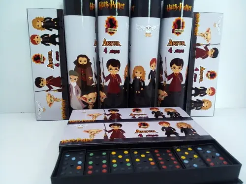 Kit Domino + Pega Varetas Tema Harry Potter