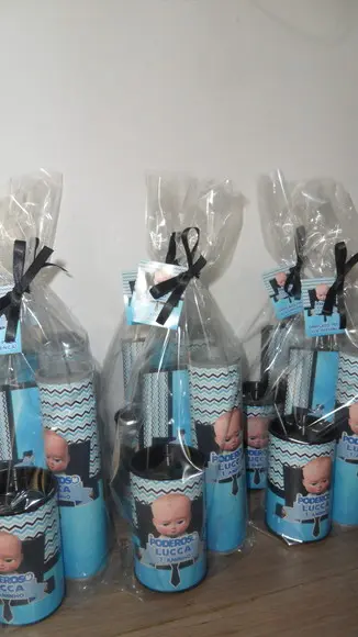 Kit Domino +pega Varetas+ Cofre de Papelao Poderoso Chefinho