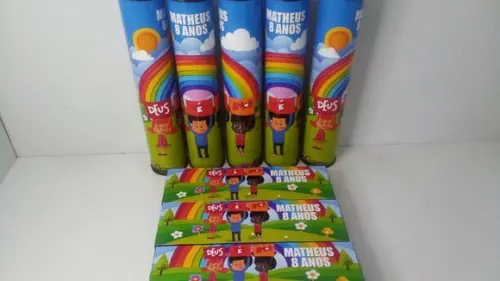 Kit Domino e Pega Vareta Personalizado 3 Palavrinhas