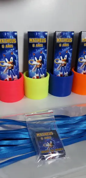 Kit Domino e Mola Maluca Tema Sonic