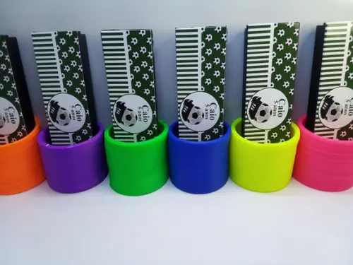 Kit Domino e Mola Maluca Tema Futebol Menina