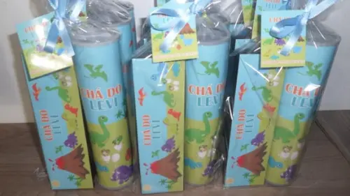 Kit Domino e Pega Vareta Personalizado Tema Dinossauro Baby