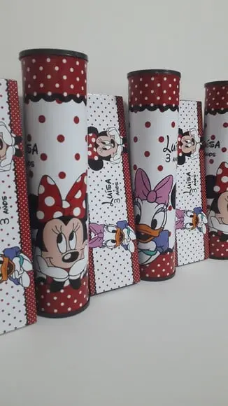 Kit Domino e Pega Vareta Personalizado Minnie e Margarida