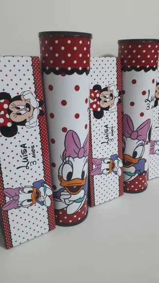 Kit Domino e Pega Vareta Personalizado Minnie e Margarida