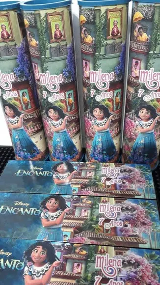 Kit Domino e Pega Vareta Personalizado Tema Encanto