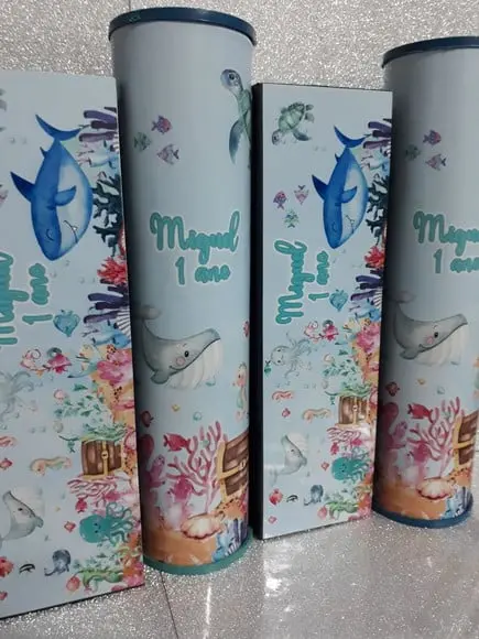 Kit Domino e Pega Vareta Personalizado Tema Fundo do Mar
