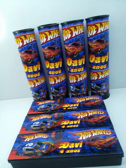 Kit Domino e Pega Vareta Personalizado Tema Hot Wheels
