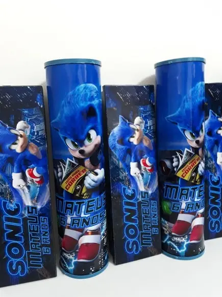 Kit Domino e Pega Vareta Personalizado Tema Sonic