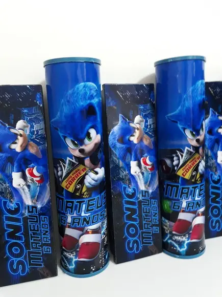 Kit Domino e Pega Vareta Personalizado Tema Sonic