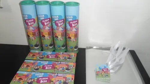 Kit Domino e Pega Vareta Personalizado Tema Mundo Bita