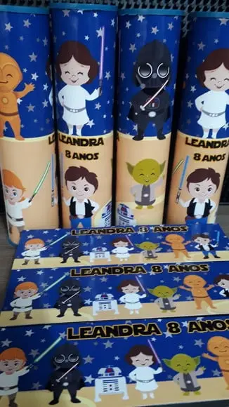 Kit Domino e Pega Vareta Personalizado Tema Star Wars