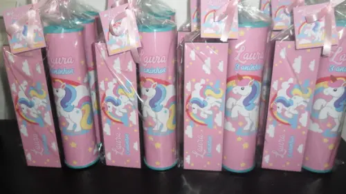 Kit Domino e Pega Vareta Personalizado Tema Unicornio
