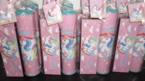 Kit Domino e Pega Vareta Personalizado Tema Unicornio