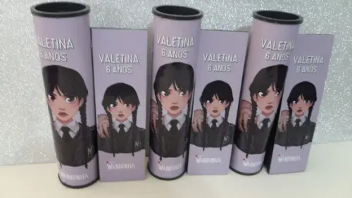 Kit Domino e Pega Vareta Personalizado Tema Wandinha