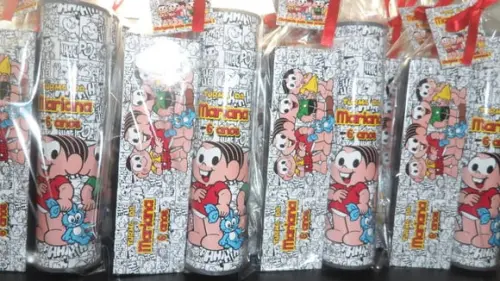 Kit Domino e Pega Vareta Personalizado Turma da Monica