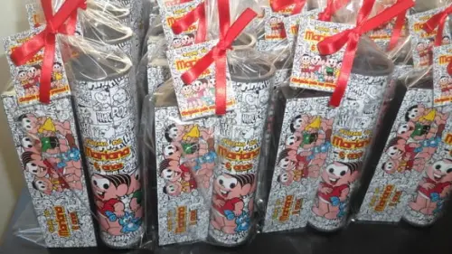 Kit Domino e Pega Vareta Personalizado Turma da Monica
