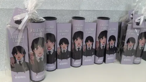 Kit Domino e Pega Vareta Personalizado Tema Wandinha