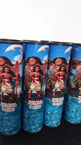 Kit Domino e Pega Varetas Personalizado Moana