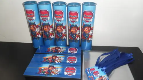 Kit Domino e Pega Varetas Personalizado Patrulha Canina