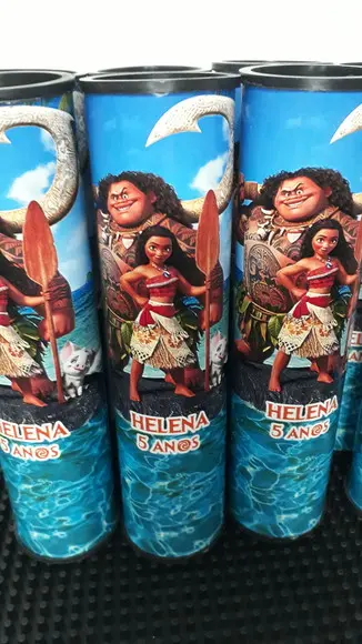 Kit Domino e Pega Varetas Personalizado Moana