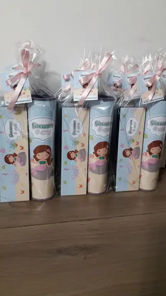 Kit Domino e Pega Varetas Personalizado Sereia Baby