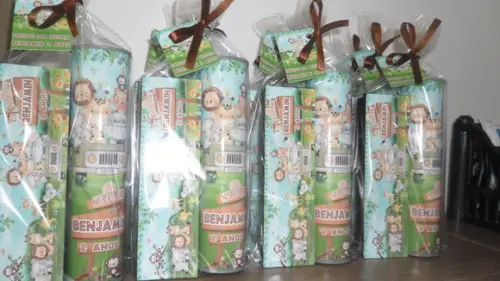 Kit Domino e Pega Varetas Personalizado Safari Baby
