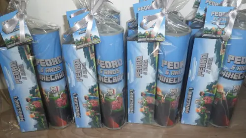 Kit Domino e Pega Varetas Personalizado Tema Minicraft