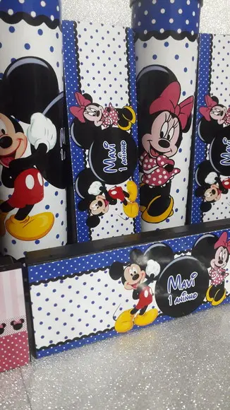 Kit Domino e Pega Varetas Personalizado Tema Minnie e Mickey