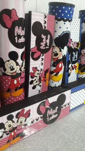 Kit Domino e Pega Varetas Personalizado Tema Minnie e Mickey