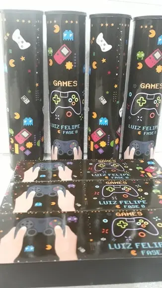 Kit Domino e Pega Varetas Personalizado Video Game