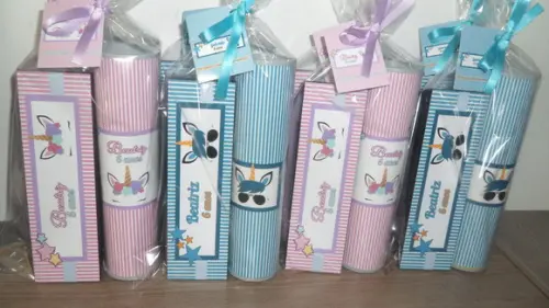 Kit Domino e Pega Varetas Personalizado Tema Unicornio