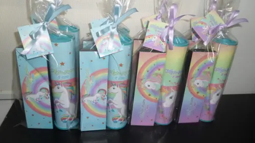 Kit Domino e Pega Varetas Personalizado Tema Unicornio