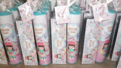 Kit Domino e Pega Varetas Personalizados Tema Circo Rosa
