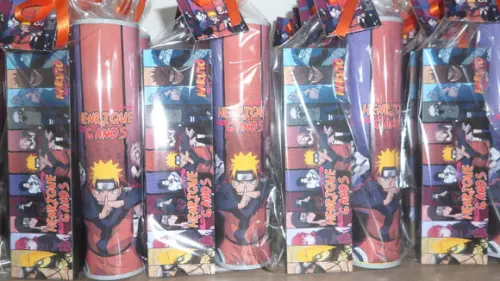 Kit Domino e Pega Varetas Personalizados Tema Naruto
