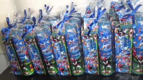 Kit Domino e Pega Varetas Personalizados Tema Sonic