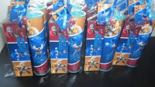 Kit Domino e Pega Varetas Personalizados Tema Sonic