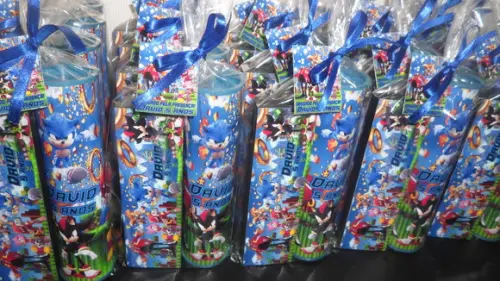 Kit Domino e Pega Varetas Personalizados Tema Sonic