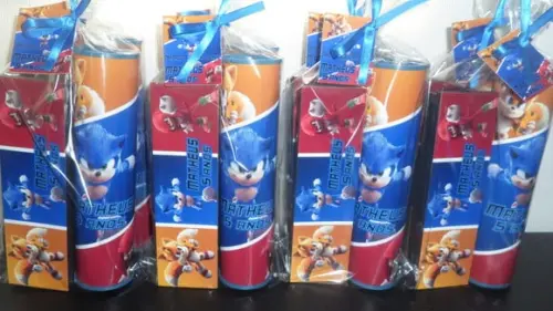 Kit Domino e Pega Varetas Personalizados Tema Sonic
