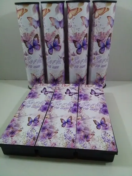 Kit Domino e Pega Varetas Tema Borboleta
