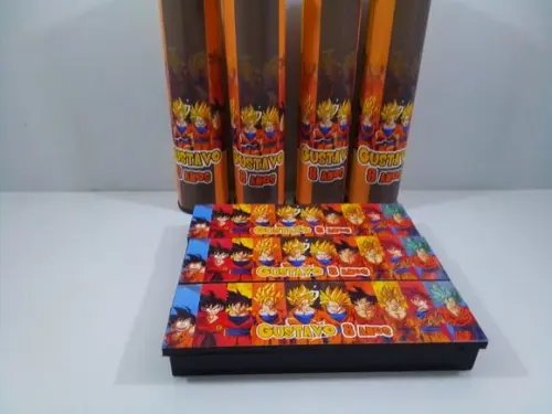 Kit Domino e Pega Varetas Tema Dragon Ball