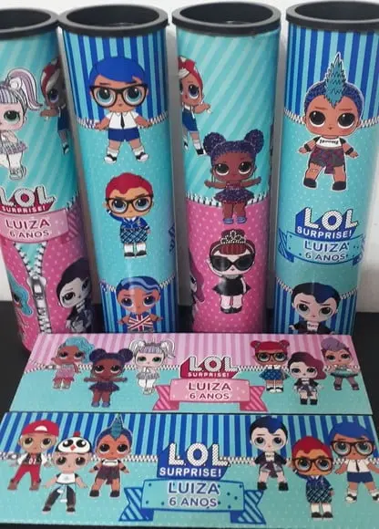 Kit Domino e Pega Varetas Tema Lol Menino e Lol Menina