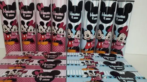 Kit Domino e Pega Varetas Tema Minnie e Mickey